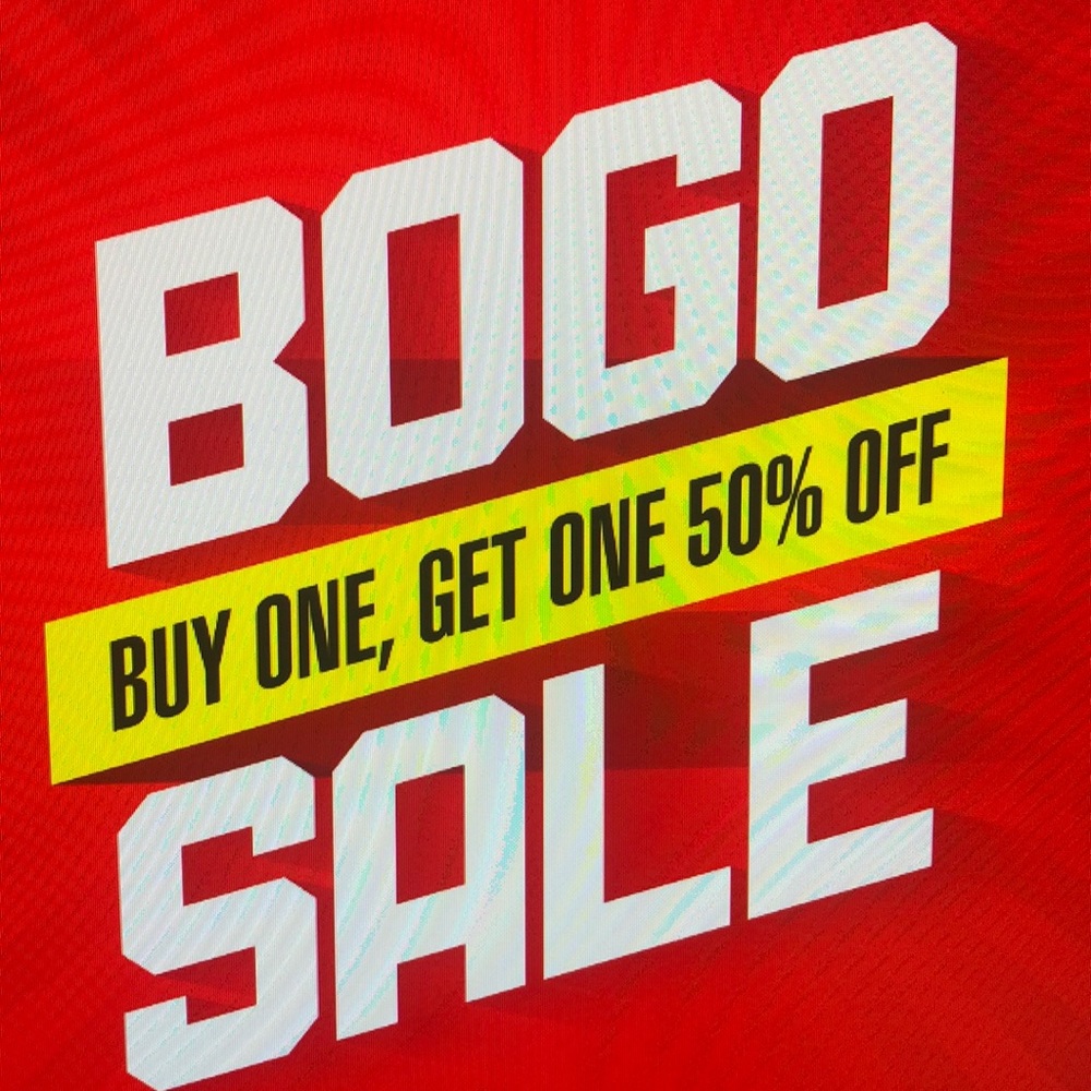 SALE - buy one get one 50% 🎊
